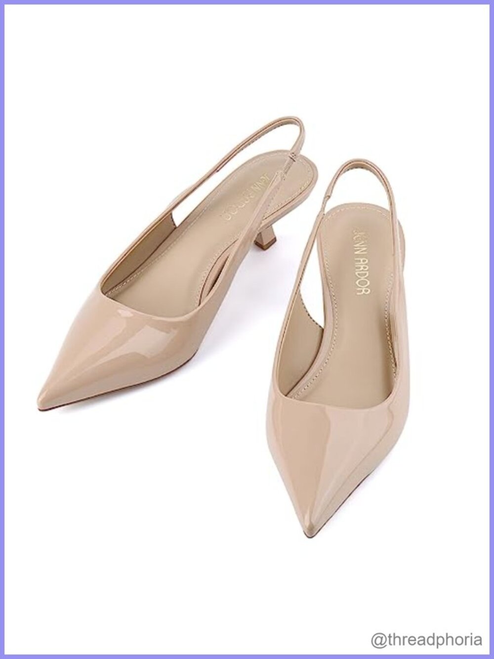 Women's Kitten Heel Slingback Pumps Closed Toe Dress Heels